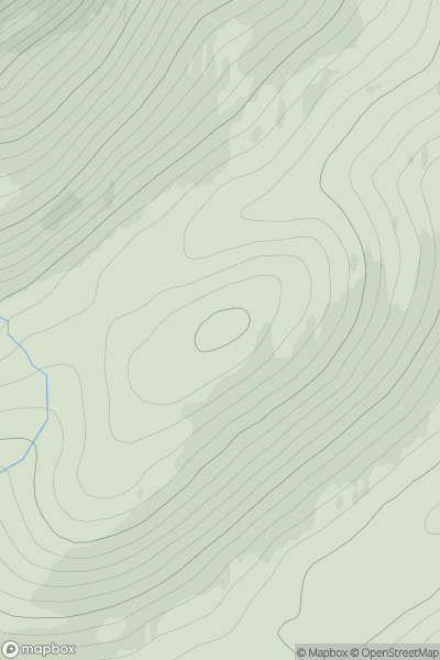 Thumbnail image for Meall na h-Eilrig [Pitlochry to Braemar & Blairgowrie] showing contour plot for surrounding peak